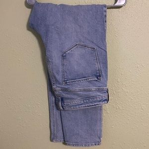 Old Navy light blue skinny jeans.